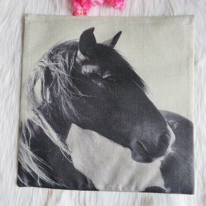 New horse print linen pillow cover case